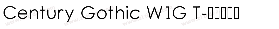 Century Gothic W1G T字体转换